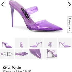 Purple transparent Jessica Rich Stiletto heels